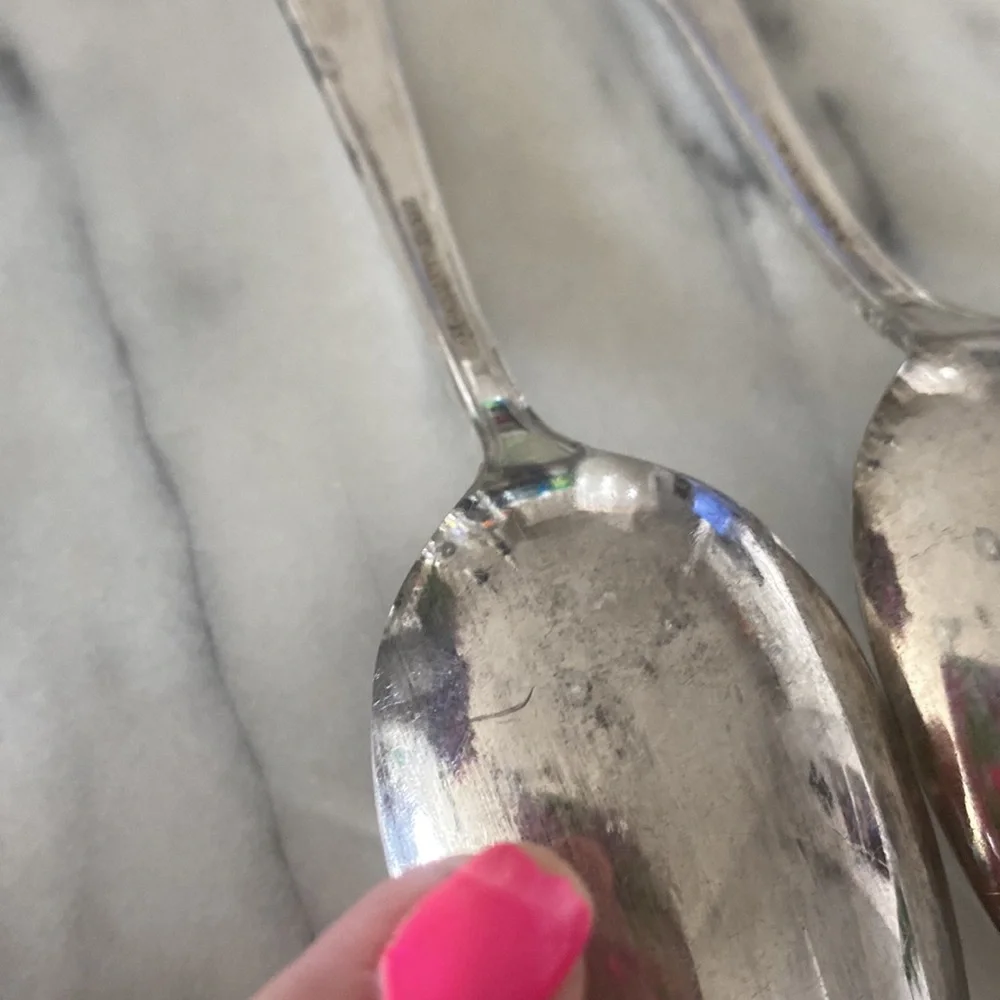 Vintage 1950 Signature Old Company Plate Silver Plate Spoons Set!